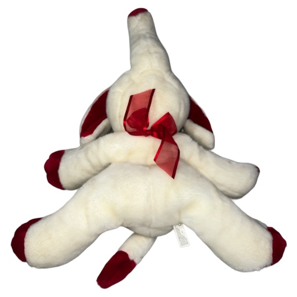 Commonwealth Red White Elephant Plush Bow Big Ears Floppy Long Trunk 20” Inches - Picture 8 of 9
